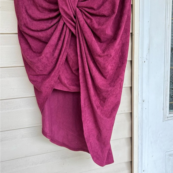 Izzy & Me Casual Tulip Sil- houette Skirt High-Low Drape Wrap style - Picture 5 of 6